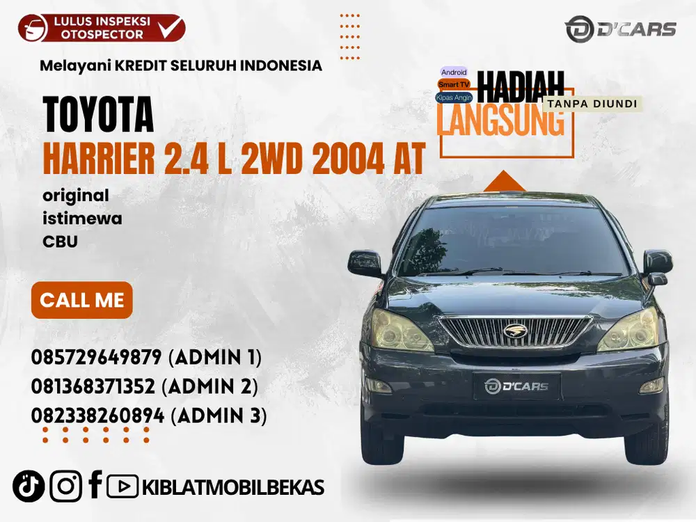 TOYOTA HARRIER 2.4 G 2004 AT CBU ORIGINAL