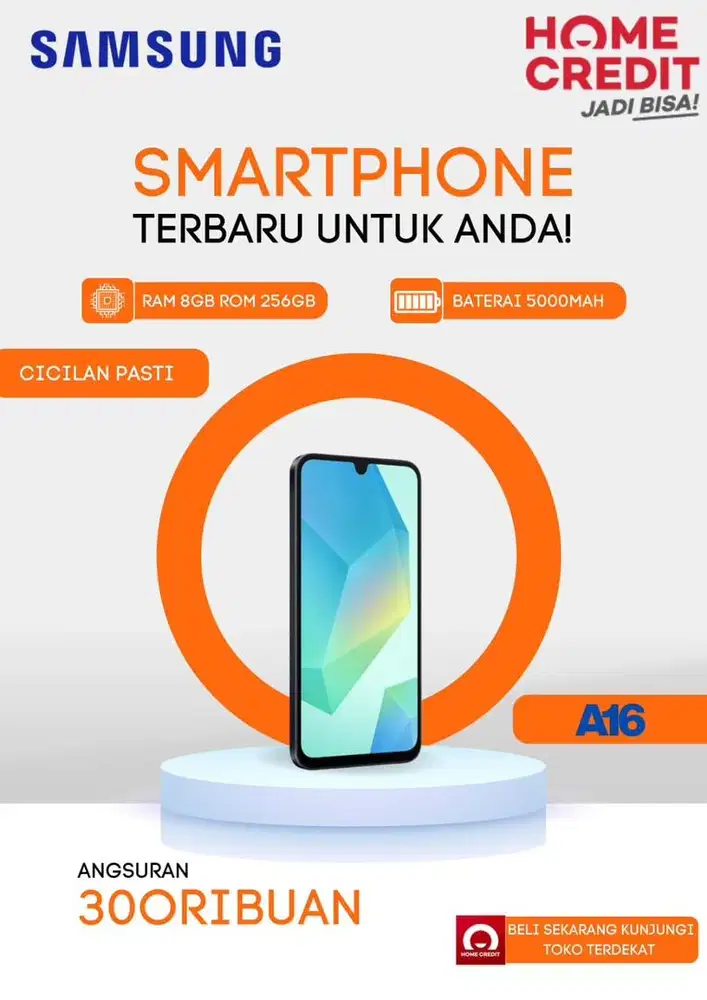 KREDIT SAMSUNG A16 TANPA DP DI HOME CREDIT