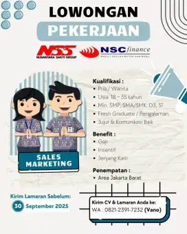 LOKER / Lowongan Pekerjaan - NSC Finance