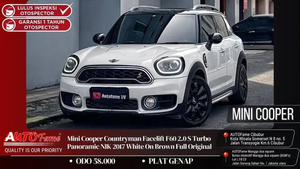 Mini Cooper Countryman Facelift F60 2.0 S Turbo Panoramic NIK 2017