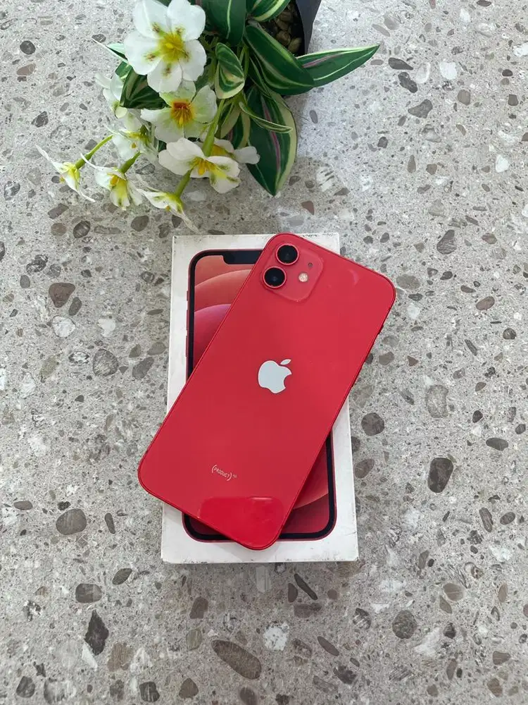 iphone 12 mini 64gb merah, second inter wifi only, fullset, nominus