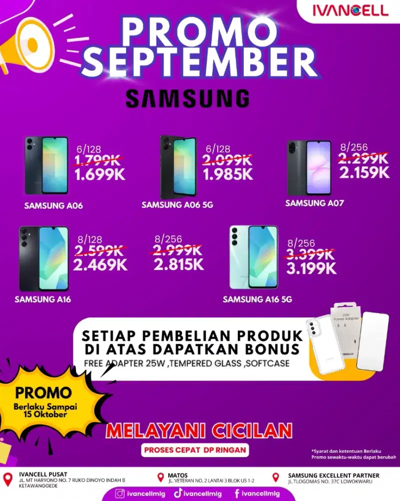 SAMSUNG A07 RAM 8/256 NEW TERMURAH ES