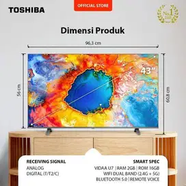 TOSHIBA 43 Inch QLED Dolby 4K UHD Smart TV 43M450NP