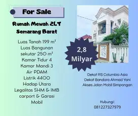 Rumah Mewah DJUAL Cepat Semarang Barat Dekat Bandara & Pusat Kota