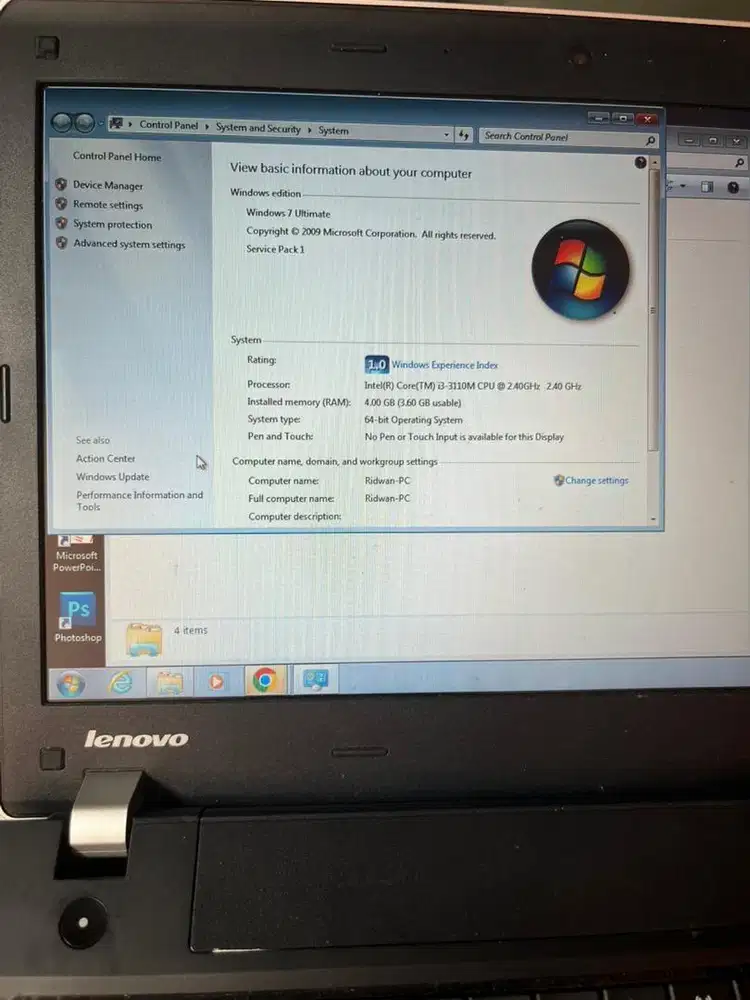 Laptop lenovo thinkpad
