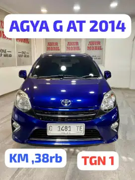 AGYA 1.0 G AT 2014 BIRU NOPOL G TEGAL  FUL ORI SIAP PAKAI TGN PERTAMA