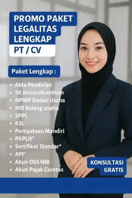 Perlengkapan Usaha Kantor PT Legal Lengkap