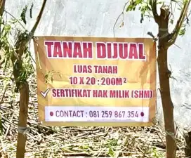 DIJUAL TANAH SHM GRAHA AL IKHLAS SEDATI SIDOARJO
