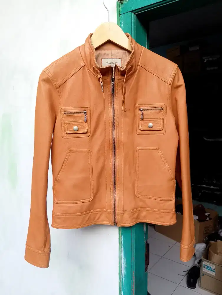 Jaket Trucker Kulit Domba Instinct