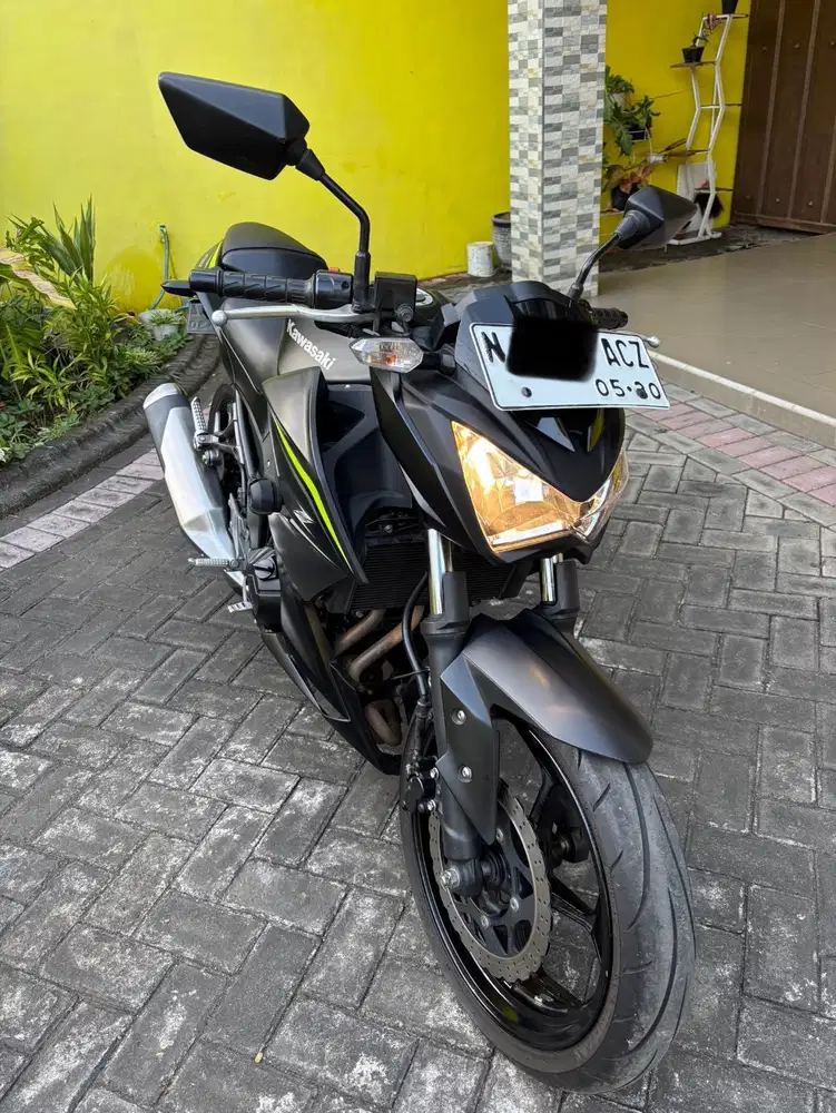 Ninja Z250FI tahun 2019 hitam doff km 17 rb an