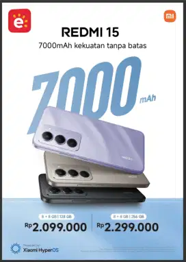Redmi 15 Ram 8+8/256 Garansi resmi Xiaomi 15 bulan