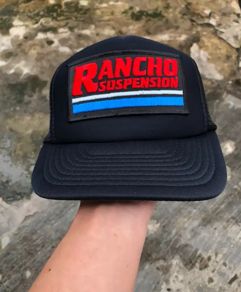 Topi trucker vintage big patch RANCHO SUSPENSION