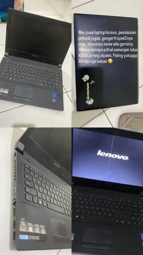 Laptop lenovo bekas pribadi