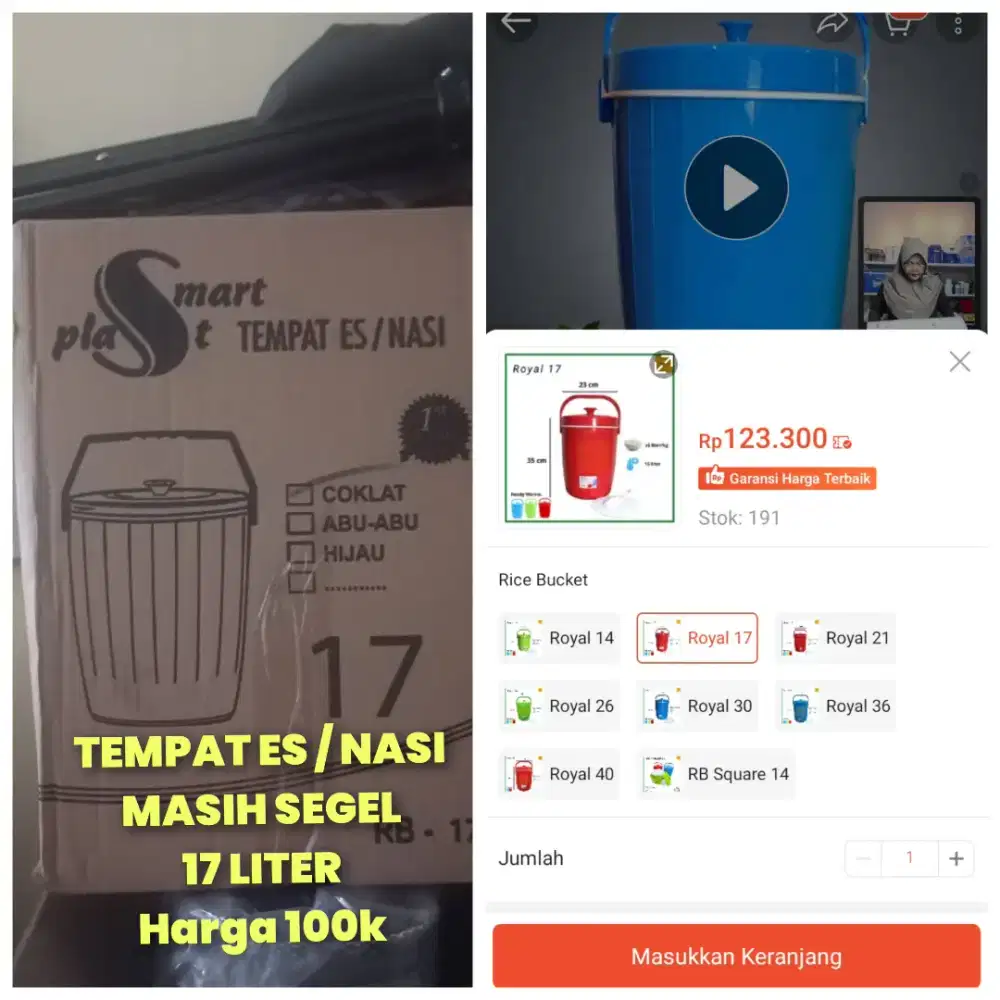 Termos tempat nasi / es wadah
