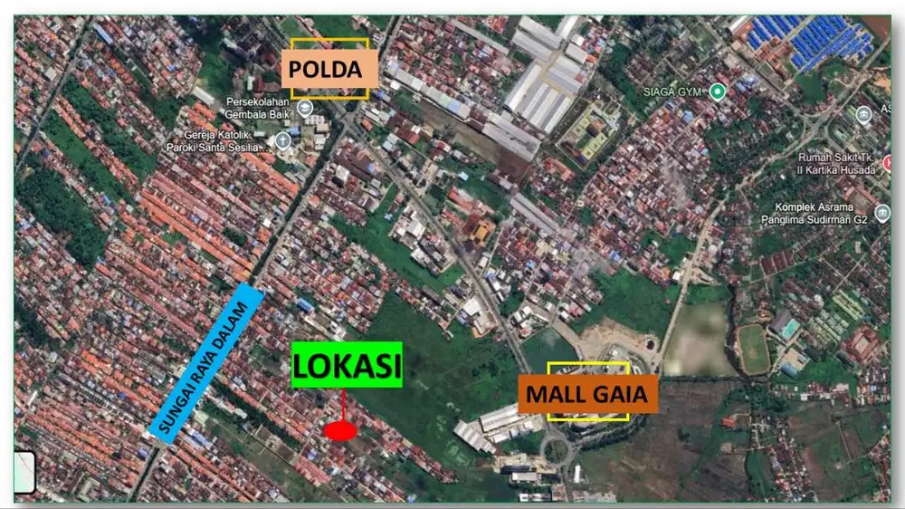 Dijual Tanah Sangat Strategis 3 menit Polda, 4 menit Mall Gaia