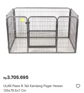 Dijual kandang hewan uk 125x79,5x7