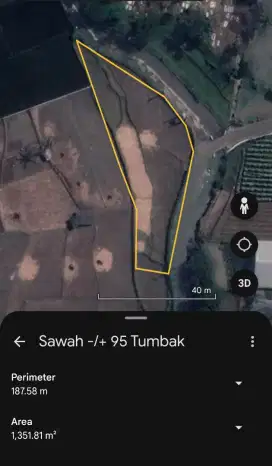 Jual Tanah Sawah Produktif