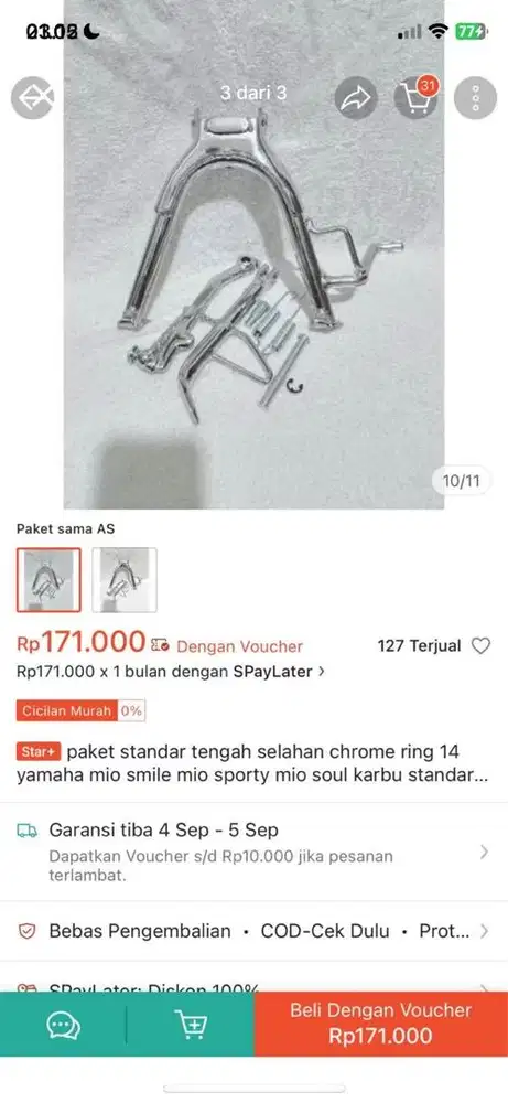 STANDAR 2 14+ STANDAR SAMPING RING 14+
