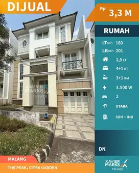 Rumah Premium Di Cluster The Peak Citra Garden, Kedungkandang Malang