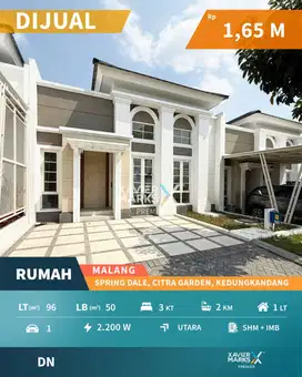 Rumah Di Cluster Spring Dale Perum Citra Garden Kedungkandang Malang