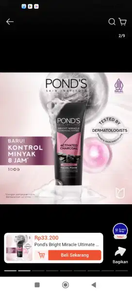 Ponds Miracle Activated Charcoal