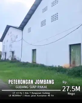 Jual Gudang Siap Pakai Peterongan Jombang