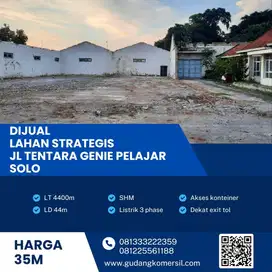 Dijual Tanah Industri Pergudangan Luas 4400m Berlimbah Surakarta