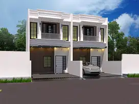 Rumah Cluster pinggir jalan,Akses 2 Mobil selangkah Ke LRT Ciracas