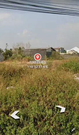 Disewakan tanah kuning 2700 lokasi strategis perumnas palur