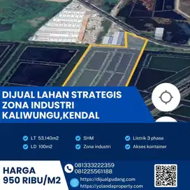 Jual Cepat Tanah Zona Merah Industri 53.140 m² di Kaliwungu Kendal