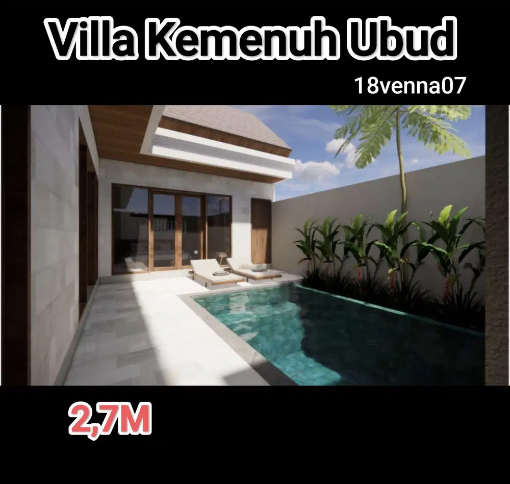 Jual Villa Ready Baru Kemenuh Ubud Bali
