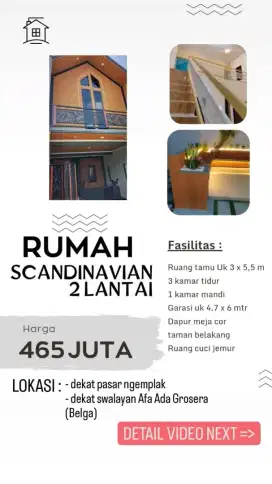 Rumah scandinavian luas Best deal!!