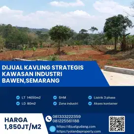 Dijual kavling Sangat Strategis Industri Bawen Semarang Luas 14650m2