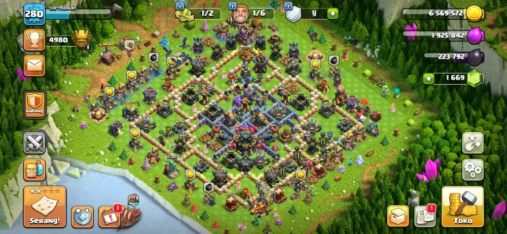AKUN COC TH17 MAX