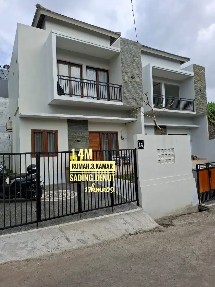Jual rumah baru siap huni 3 kamar tingkat sading Utara denpasar bali