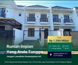 Rumah Dijual SIAP HUNI Bergaya Eropa Area Grand Depok City Dekat Jl Margonda Stasiun Depok [AR110]