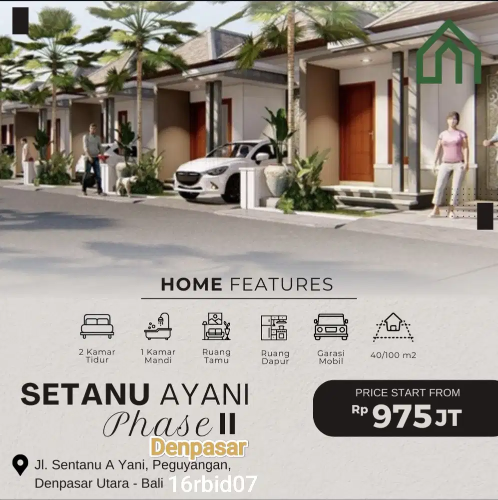 Jual Rumah 1 are Sentanu Peguyangan Denpasar Bali