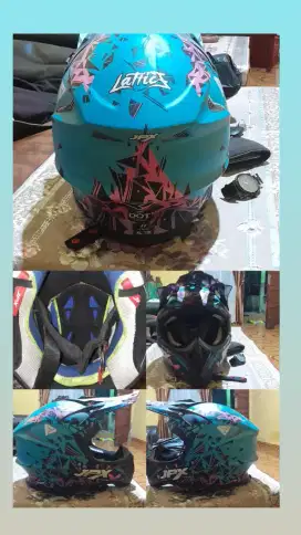 dijual helem JPX cross bekas rasa baru pemakaian 2bulan