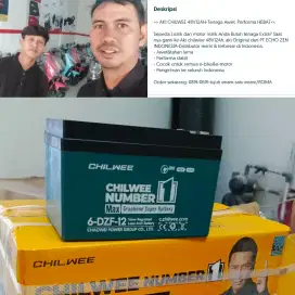 Aki sepeda listrik CHILWEE 48V12AH