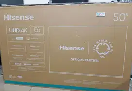 New Hisense 50E6Q VIDAA 50 Inch UHD 4K Quantum Dot Smart TV Bezelles