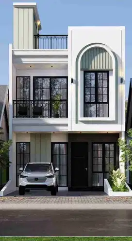 Rumah Luxury 2 Lantai Plus Rooftop Strategis dekat Alun-alun Depok