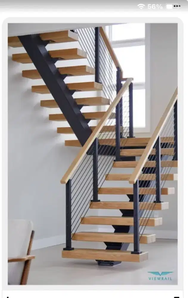 Tangga rebah minimalis modern