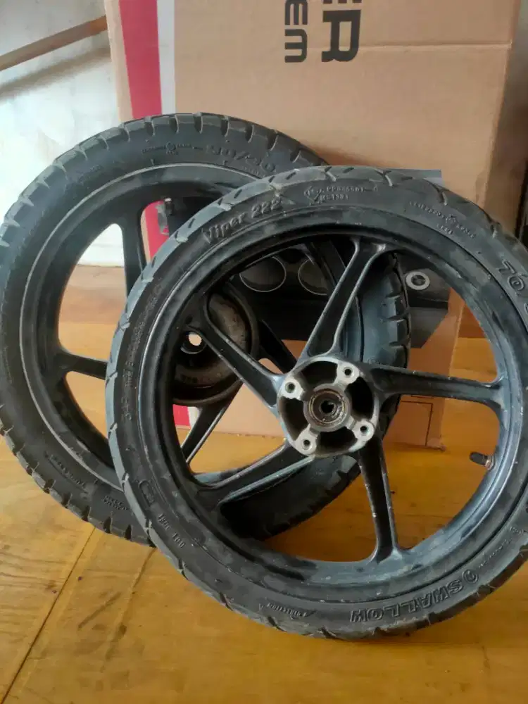 Velg ring 14 ori Beat Karbu + Ban Luar Dalam