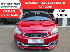 TDP 5 JUTA Mitsubishi Mirage EXCEED matic 2016