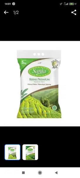 Beras premium 5kg senia raja