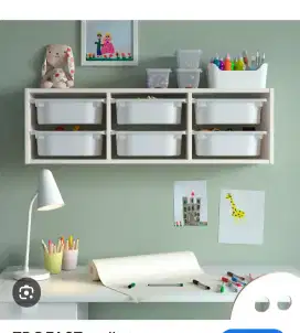 Wall storage tempat penyimpanan mainan, buku