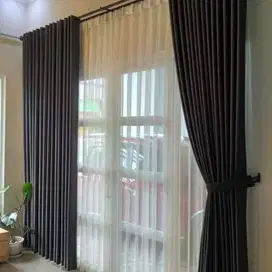 Pasang Gorden Blackout Pasang Skat Klinik Hordeng Pintu Gordyn Vitrase