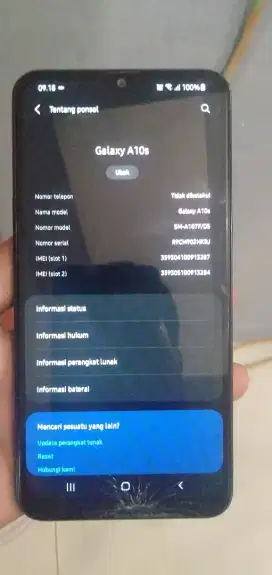 Samsung A10s 3/32 minus retak