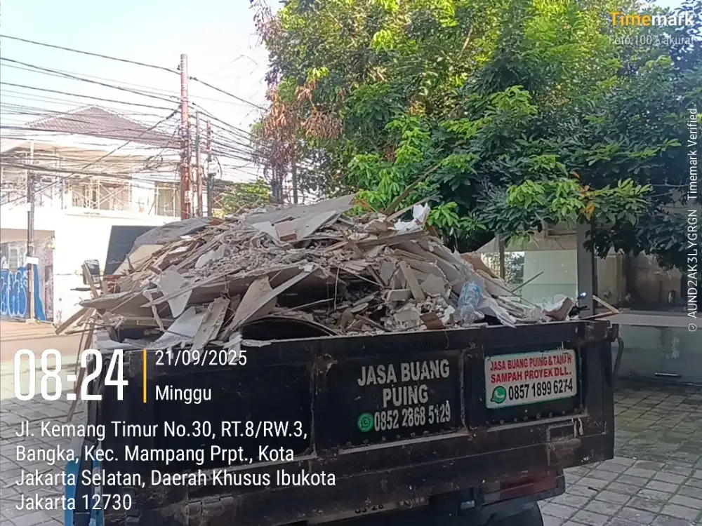 Jasa buang puing dan buang sampah