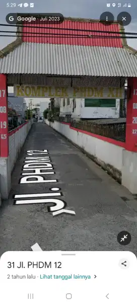 Di jual tanah di dalam komplek area pusri